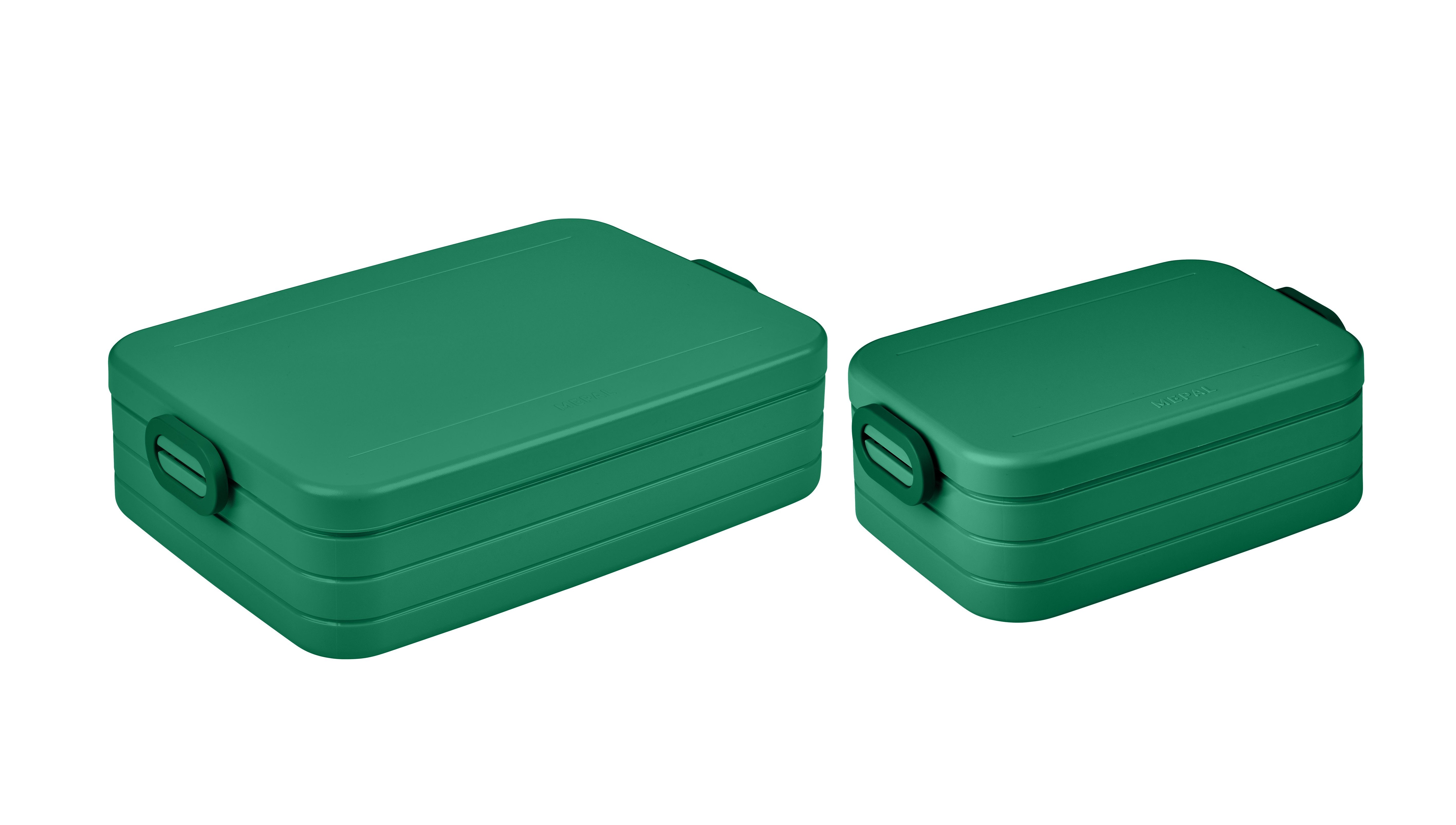 Mepal Lunchbox Lunchbox Set 2-tlg mit Trennwand, groß/klein, ideal für Mealprep, Spülmaschinenfest, ABS, Vivid Green