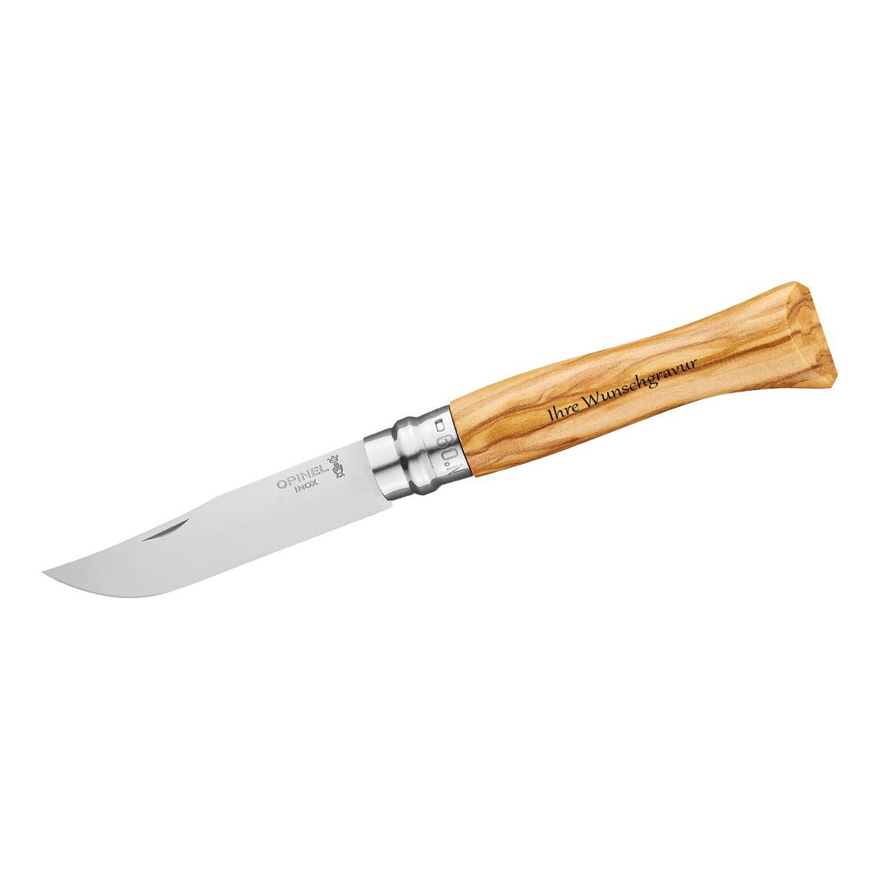 Opinel Taschenmesser No. 09 Olive, mit Namensgravur