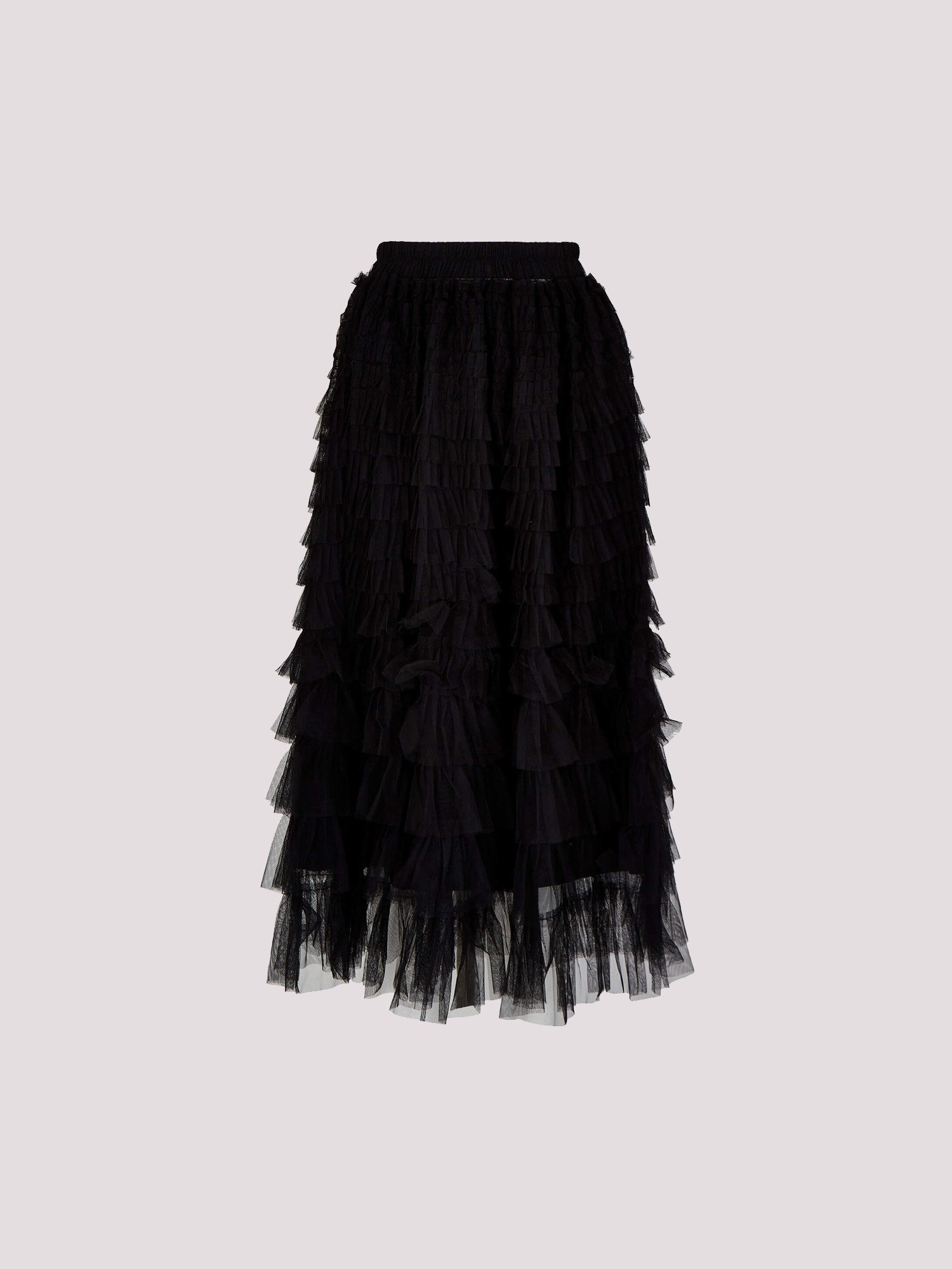 Apricot Midirock Tüllrock im Lagenlook