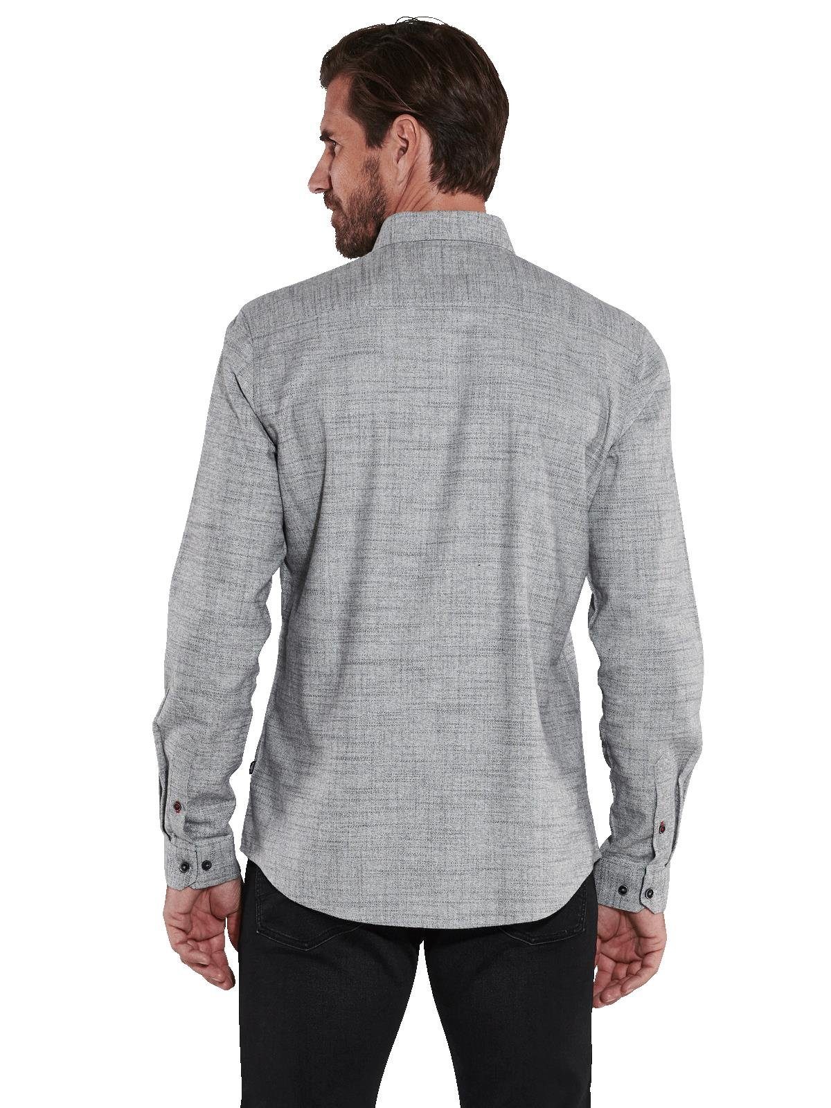 Engbers Langarmhemd engbers Herren Langarm-Hemd uni, Silbergrau