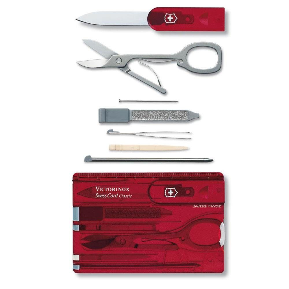 Victorinox Taschenmesser SwissCard Classic rot transparent 0.7100.T