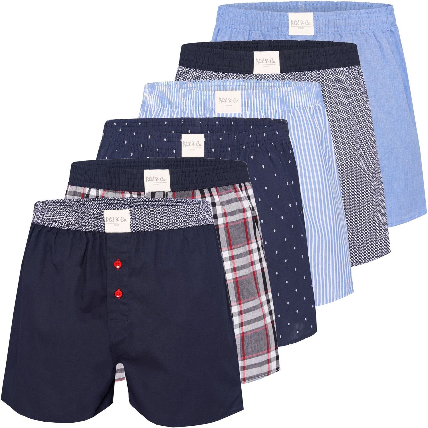 Phil & Co. Boxershorts 6er Pack günstig online kaufen