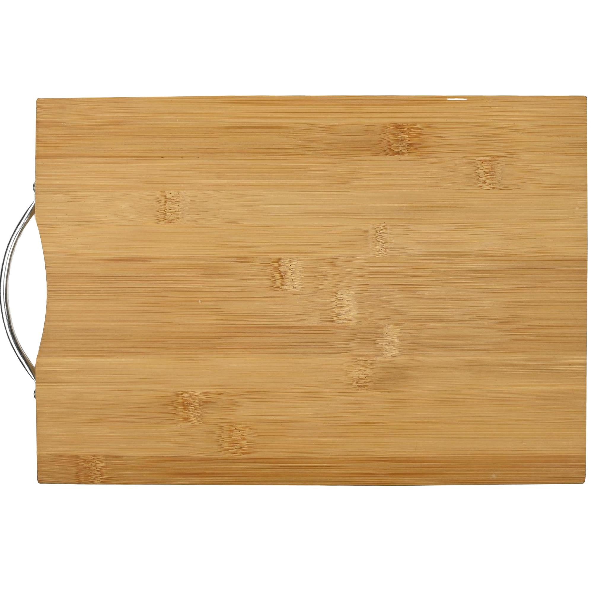 BENSON Frühstücksbrett Schneidebrett mit Griff Bambus sehr stabil, (1-St), hochwertig, Küchenbrett, doppelseitig