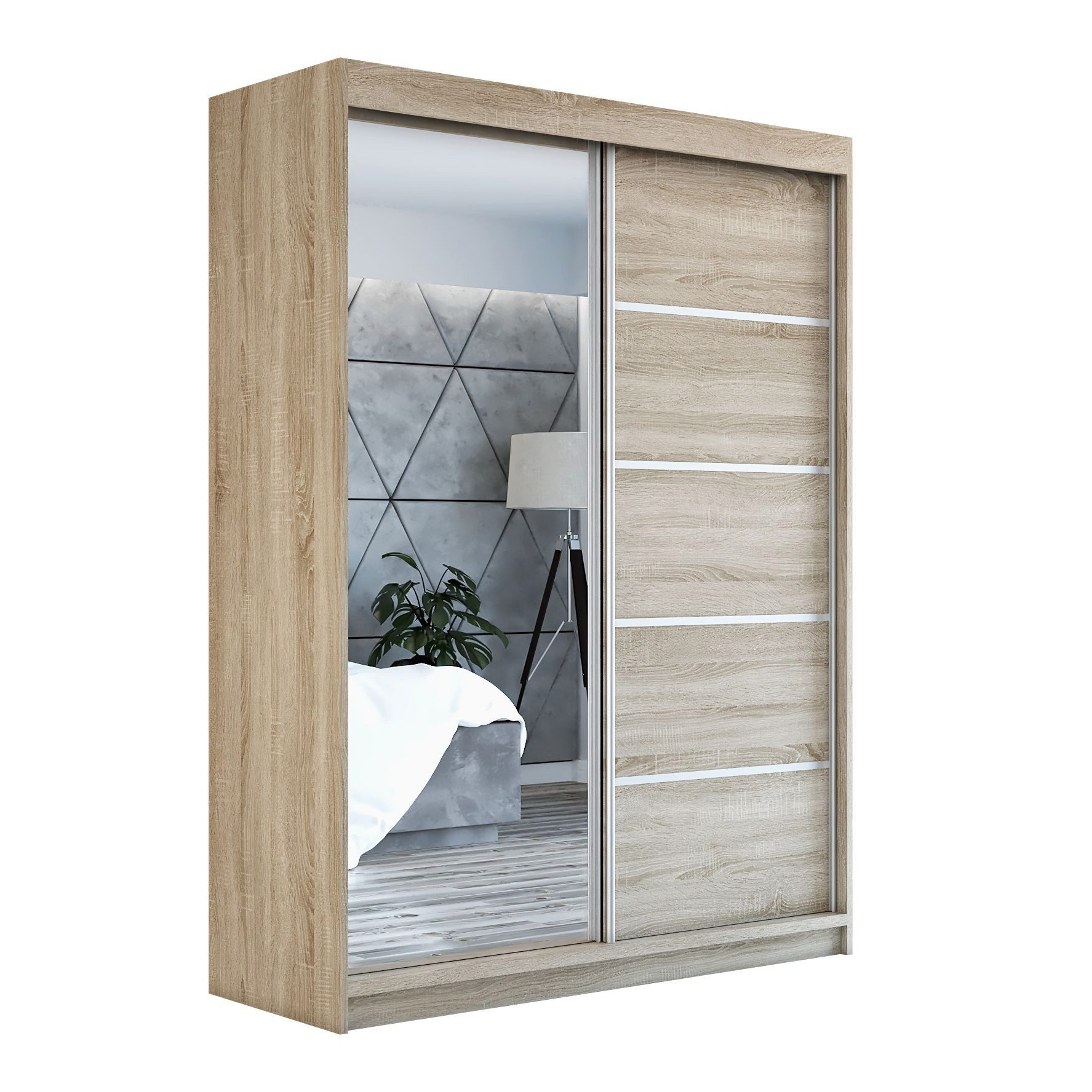 A&J MöbelLand GmbH Schiebetürenschrank GAP 160 cm mit Spiegel (nur für kurz günstig online kaufen