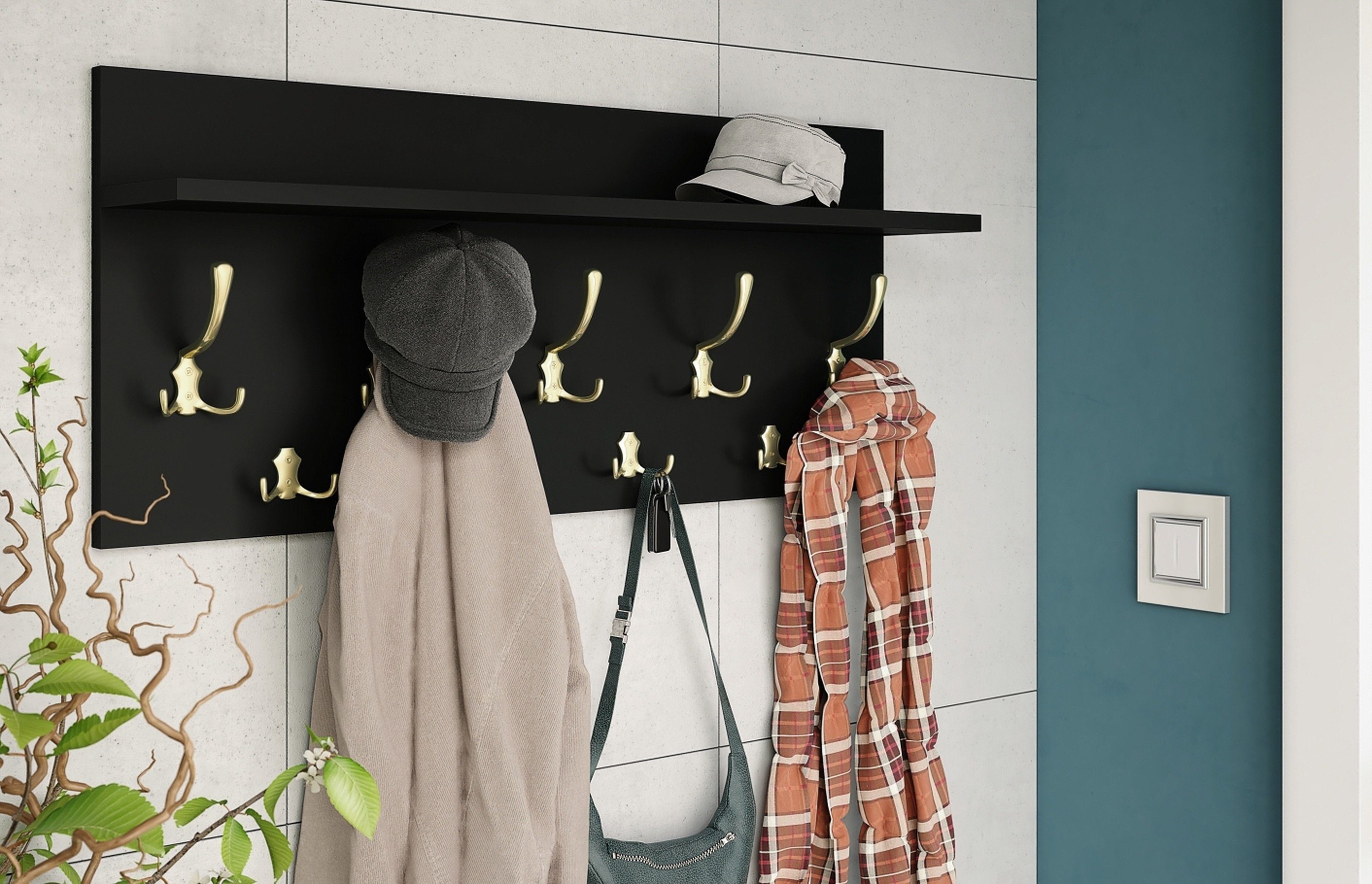 designimpex Garderobenpaneel Design Garderobe 90 x günstig online kaufen