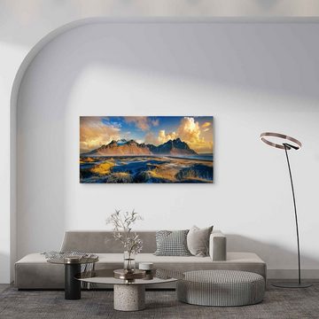 ArtMind XXL-Wandbild Vestrahorn Mountain, Premium Wandbilder als Poster & gerahmte Leinwand in verschiedenen Größen, Wall Art, Bild, Canvas