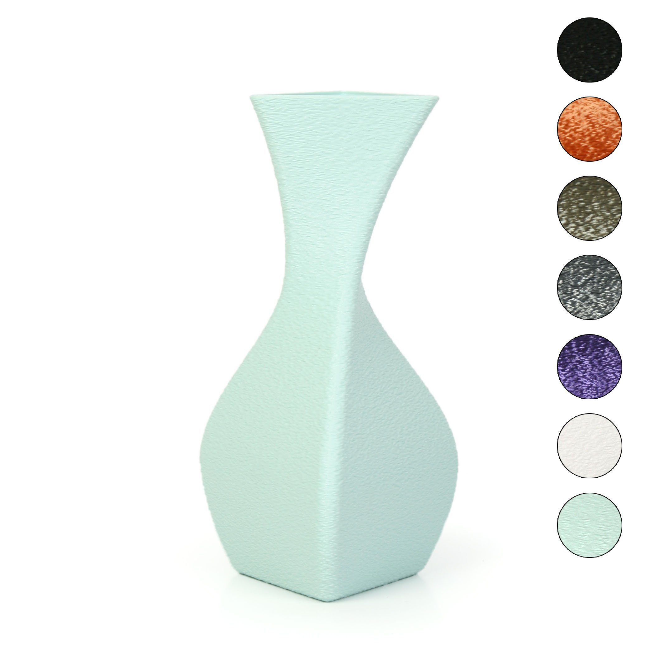 Kreative Feder Dekovase Designer Vase – Dekorative Blumenvase aus Bio-Kunststoff, aus nachwachsenden Rohstoffen; wasserdicht & bruchsicher Water Green