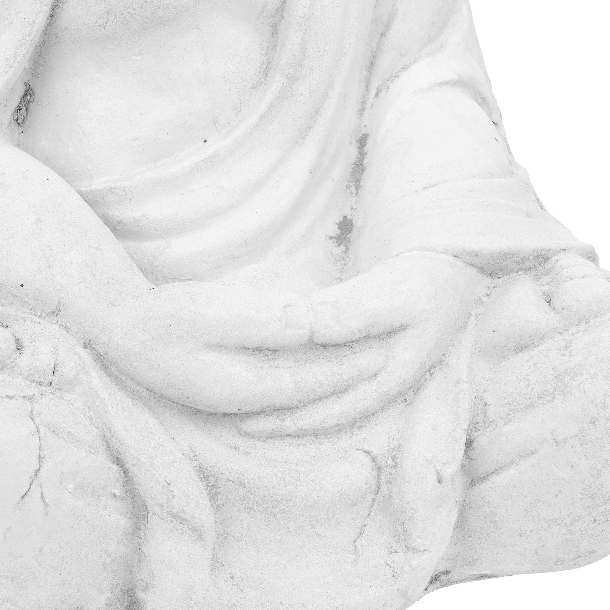 Buddha Buddhafigur 70 Figur relaxdays cm Weiße