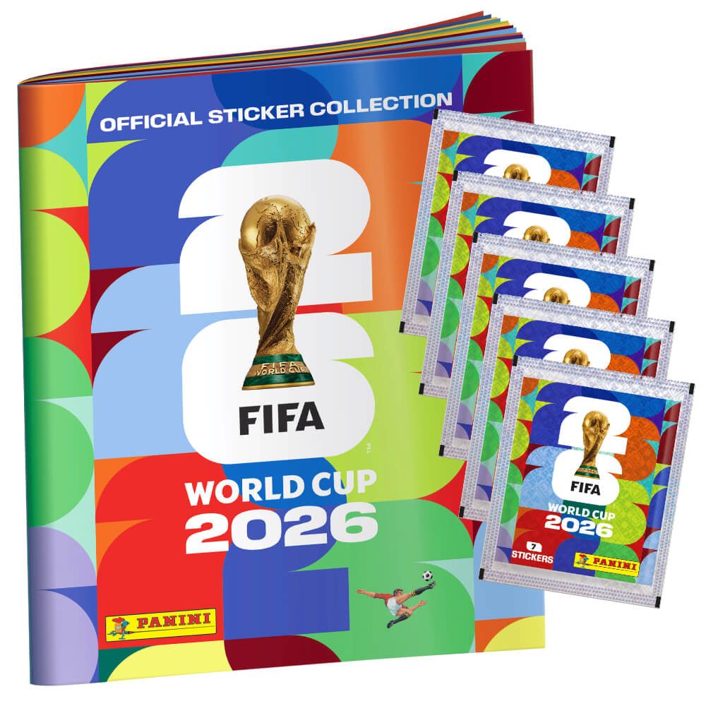 Panini Sammelkarte Fifa World Cup 2026 Sticker - WM Sammelsticker, - 1 Album + 5 Tüten