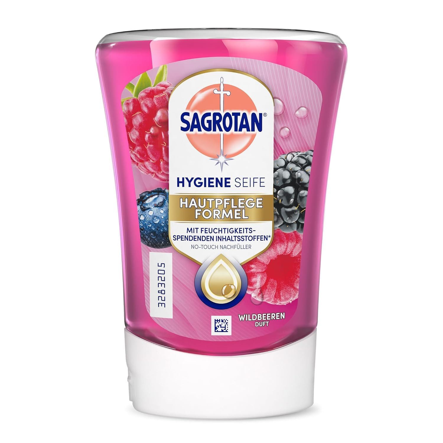 SAGROTAN Handseife 1x Sagrotan No-Touch Nachfüller Wildbeeren 250 ml, 1-tlg., Für den automatischen Seifenspender