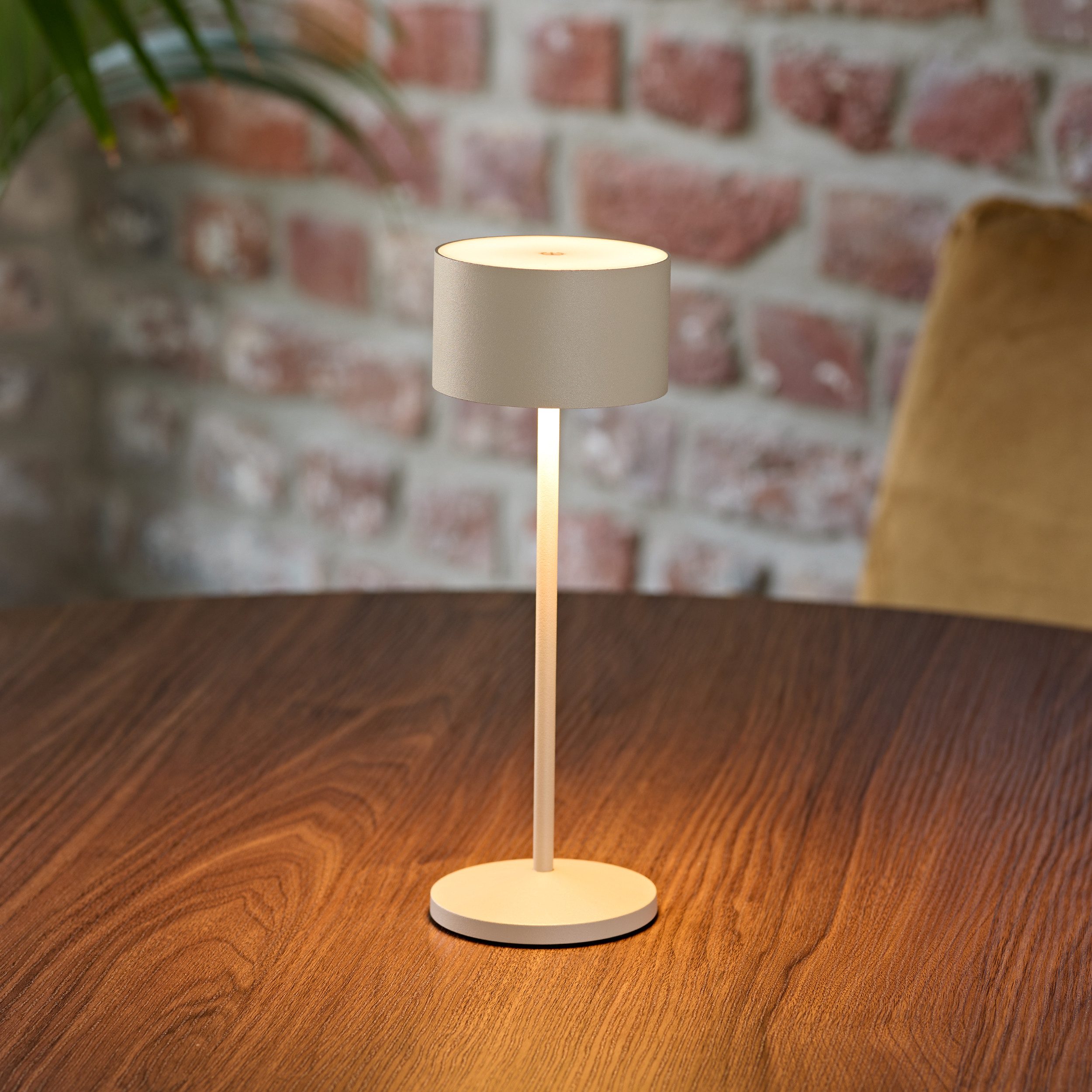SIGOR LED Tischleuchte Akku-Tischleuchte, LED fest integriert, Warmweiß