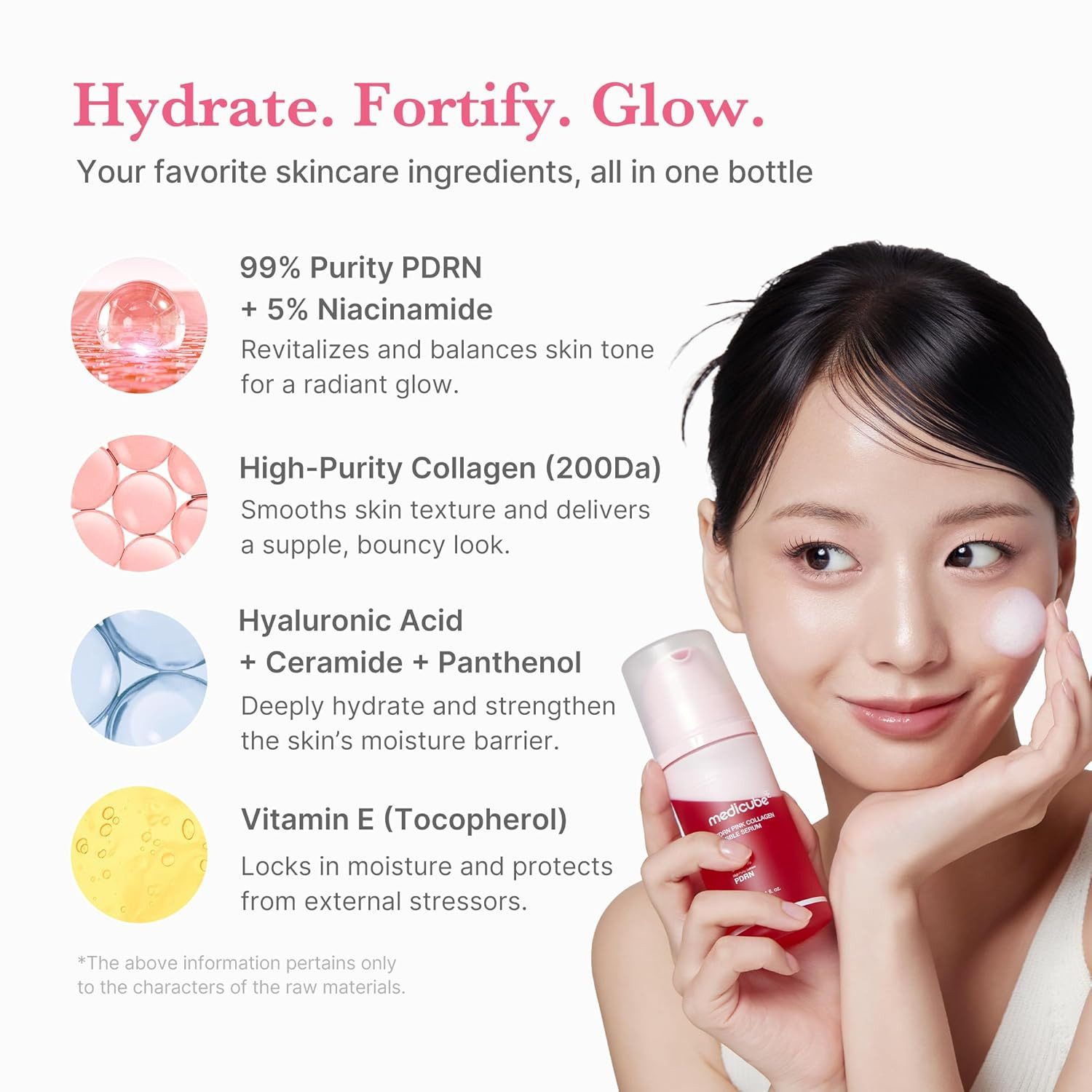 Medicube Gesichtsserum PDRN Pink Collagen Bubble Serum 95 ml, Korean Skincare K-Beauty Strafft sichtbar, glättet feine Linien und sorgt, für prallen, jugendlichen Teint