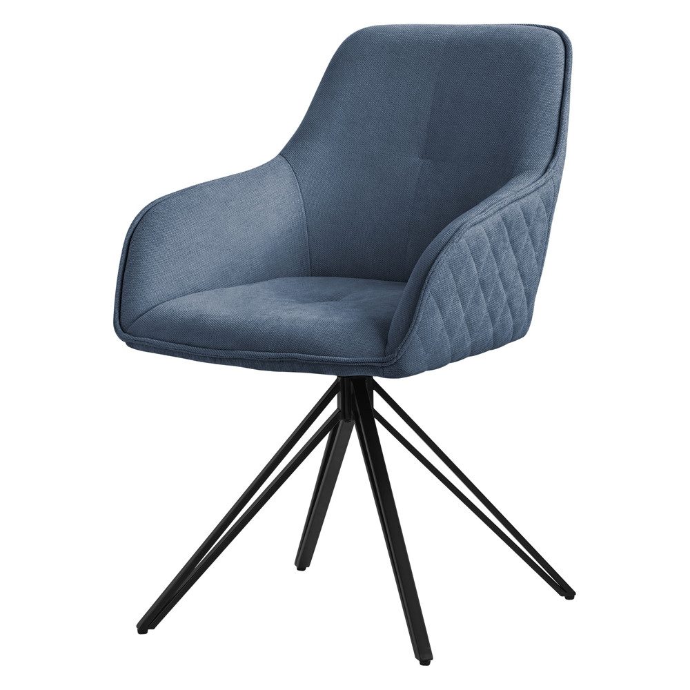ML-DESIGN Polsterstuhl Esszimmerstuhl aus Textil Webstoff mit Metallbeine, günstig online kaufen