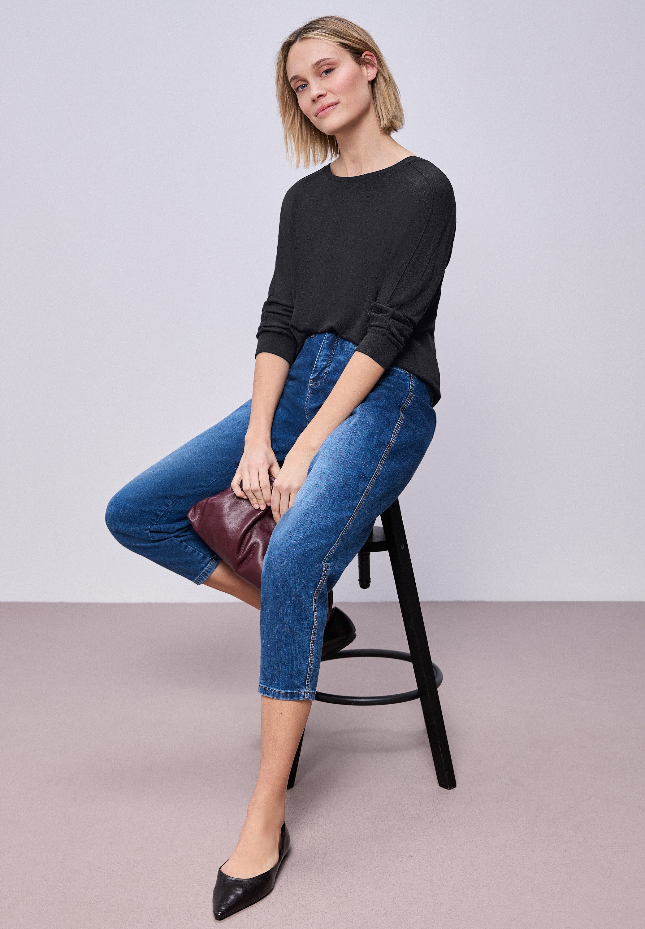 STREET ONE 3/4-Arm-Shirt im Melange-Look – Bild 5 von 5