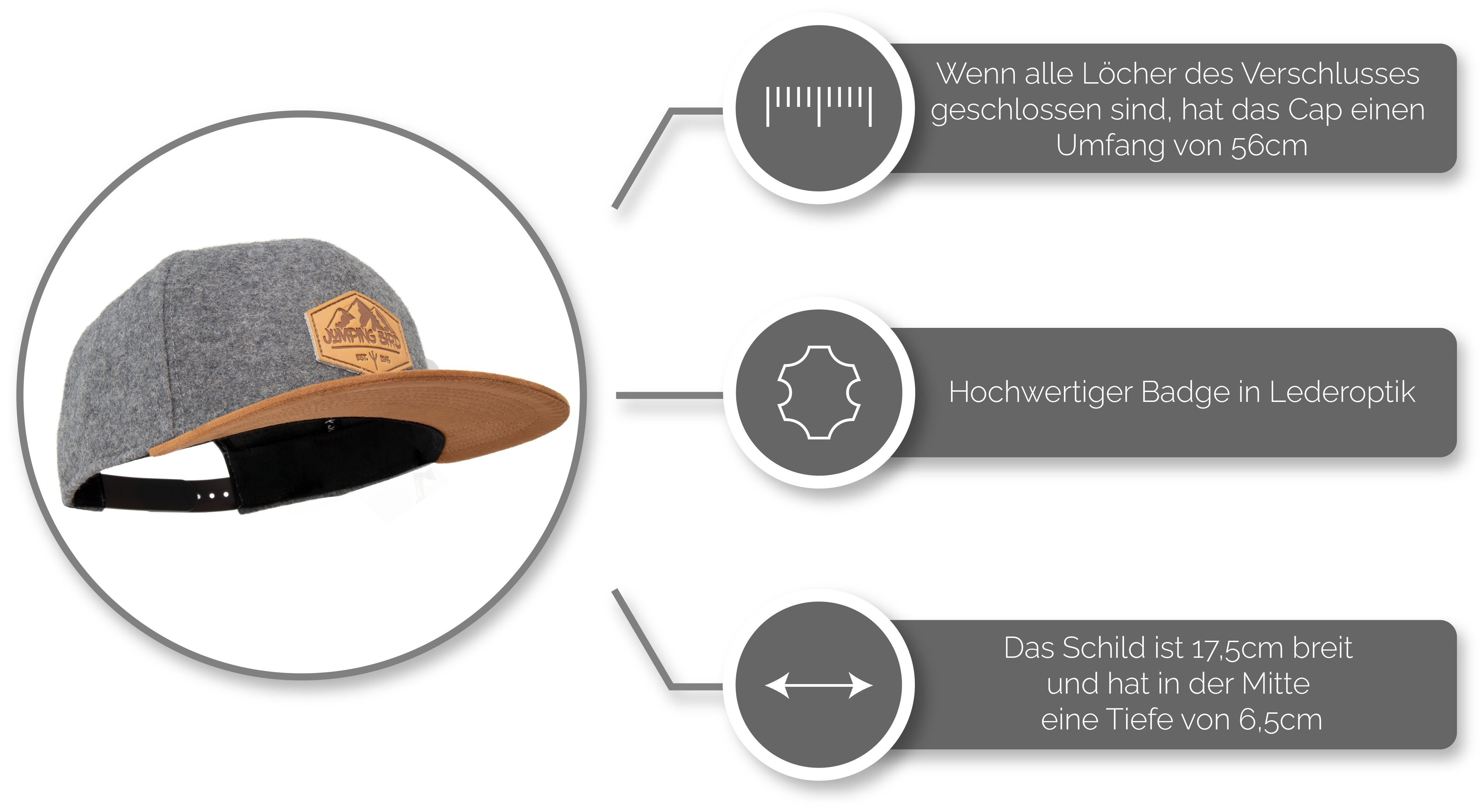 Jumping Bird Snapback Cap Filz