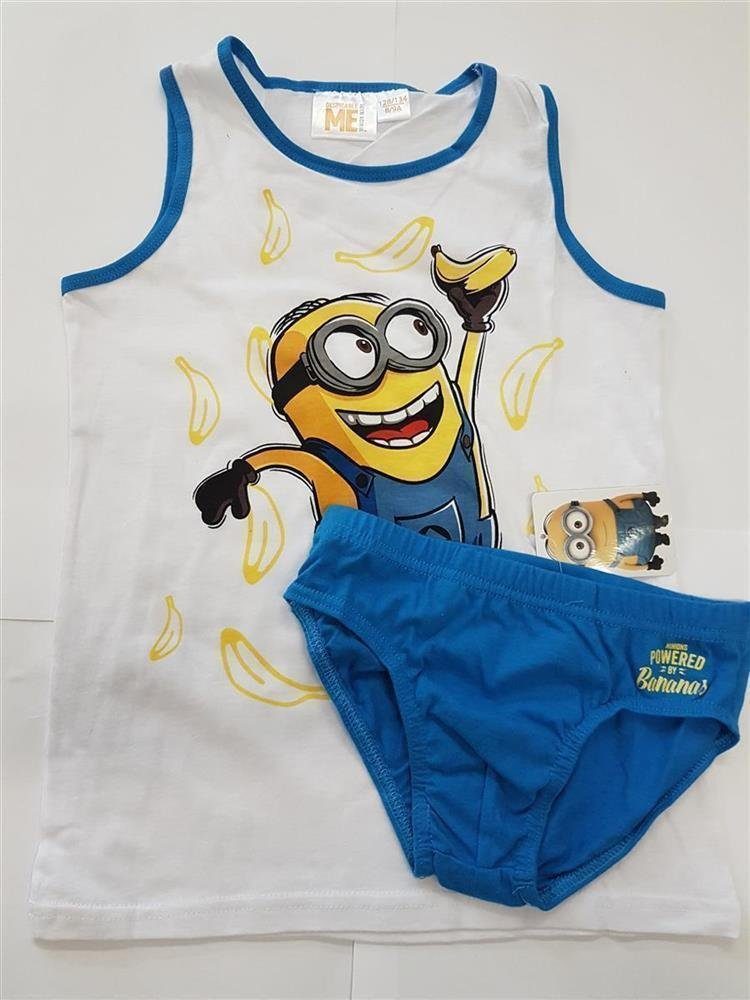 EplusM Unterhemd 134 Jungen 2-St) bis 104 Minions blau (Set, für Größen UNTERWÄSCHE