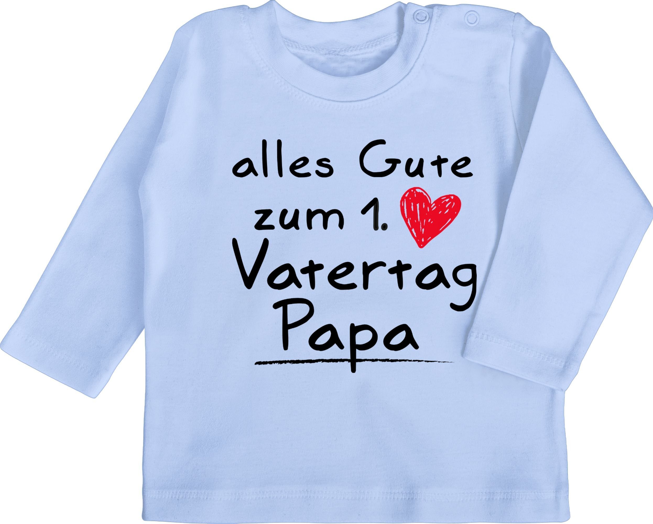 T-Shirt Baby Babyblau gute - Papa zum Vatertag 1. Vatertag Alles 3 Geschenk Erster Vatertag Shirtracer