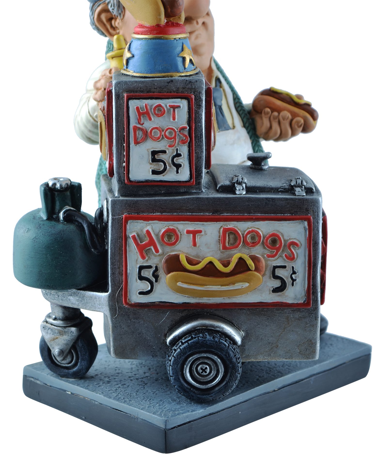mit Hand Hotdogverkäufer Life, direct von "..einmal nur Senf..", bemalt, Dekofigur Vogler Gmbh Funny 11x9x16cm LxBxH: