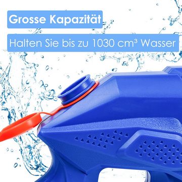 Bettizia Wasserpistole 4x Wasserspritzpistole reichweite 10M 1030ML Groß großer Reichweite (4-tlg), Reichweite: 8-11 Meter