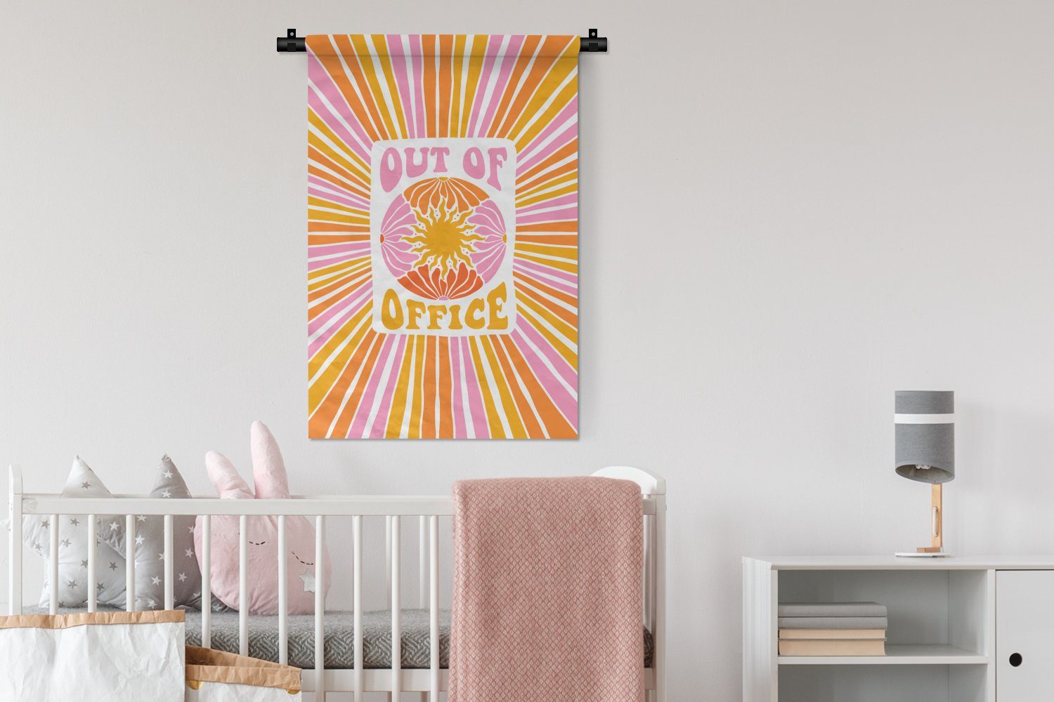 für Zitate Wanddeko - Kinderzimmer - MuchoWow - Haus Gelb, Kleid, Wanddekoobjekt Schlafzimmer, - Außer Orange Wohnzimmer, Wandbehang, Rosa