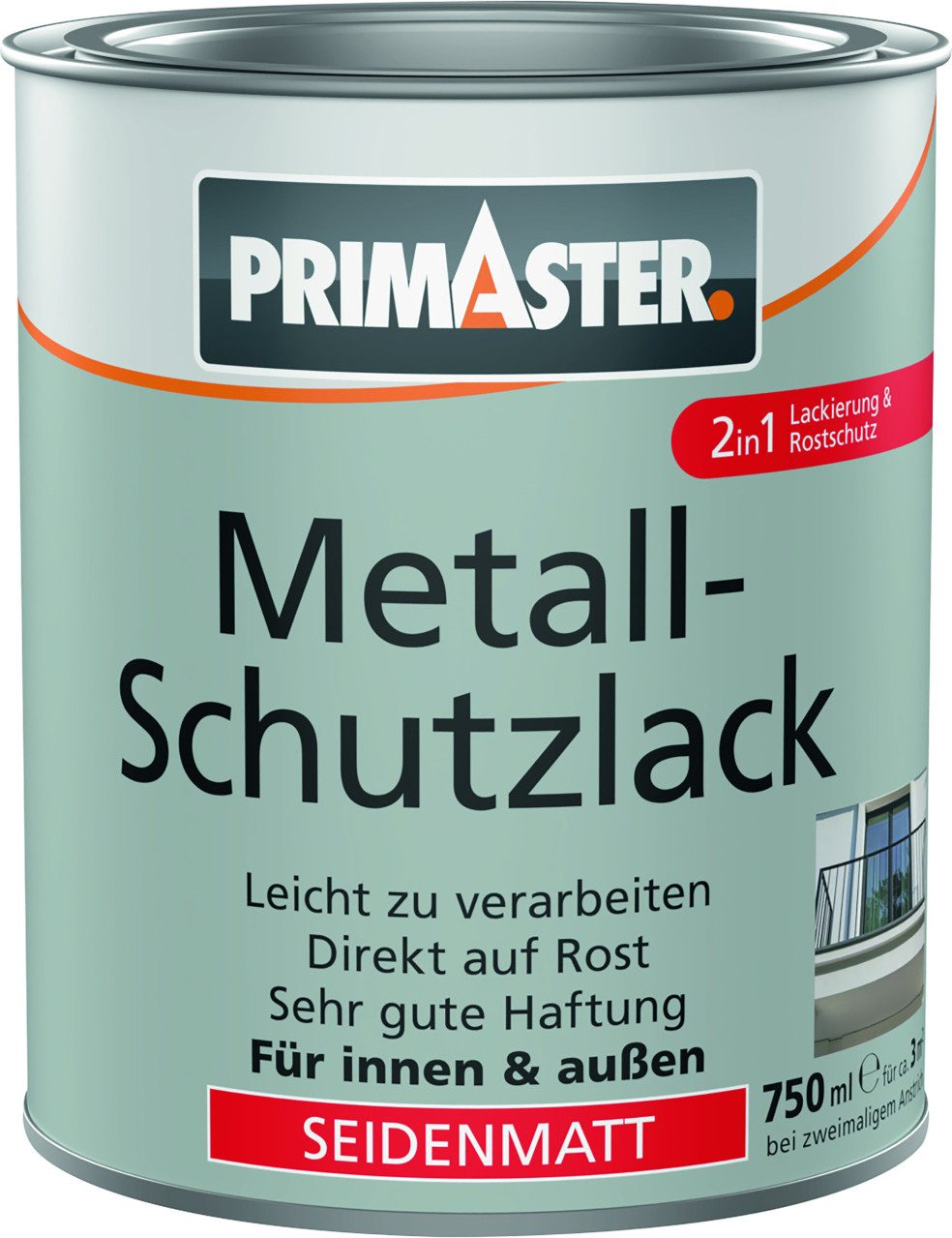 Primaster Metallschutzlack Primaster Metall-Schutzlack tiefschwarz seidenmatt