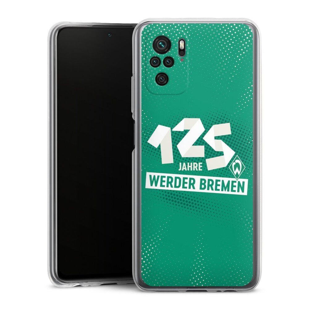 DeinDesign Handyhülle 125 Jahre Werder Bremen Offizielles Lizenzprodukt, Xiaomi Redmi Note 10S Silikon Hülle Bumper Case Handy Schutzhülle