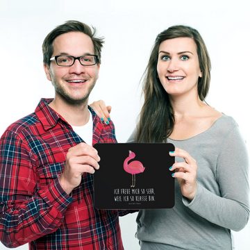 Mr. & Mrs. Panda Mauspad Flamingo Stolz - Schwarz - Geschenk, Freundin, Designer Mauspad, Selb (1-St), rutschfest