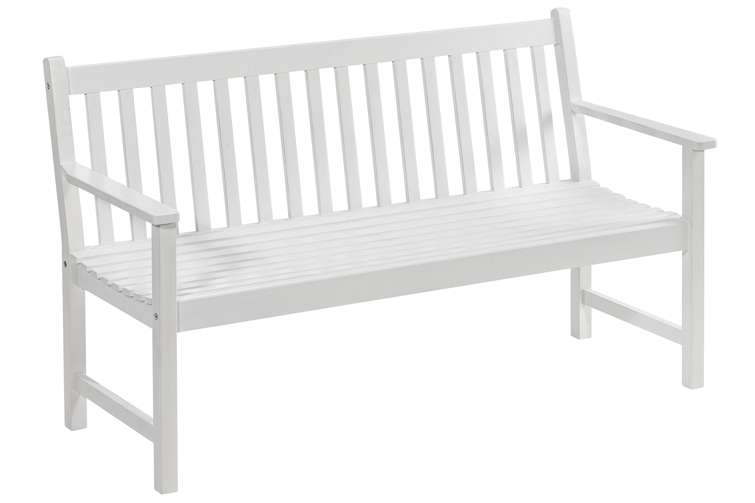 Dehner Balkonset Gartenbank Mykonos, 150 x 89 x 61.5 cm, Akazie, Zeitlose Holzbank für 3 Personen aus FSC®-zertifiziertem Akazienholz