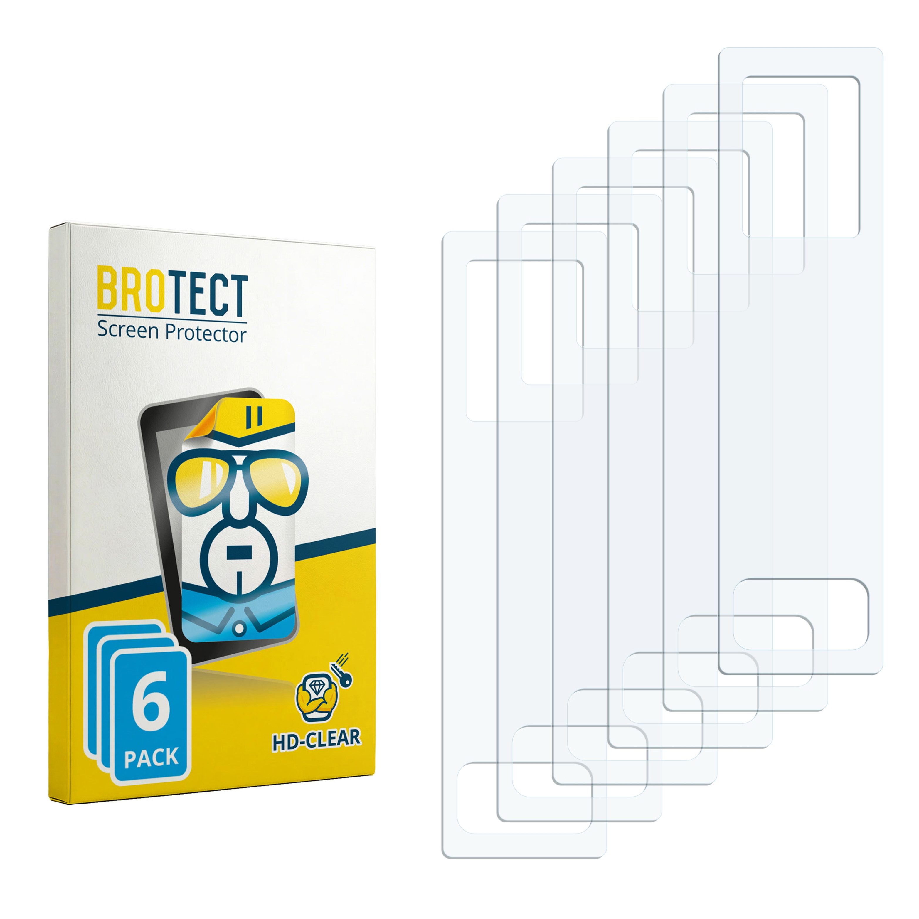 BROTECT Displayschutzfolie Schutzfolie für GeekVape Aegis Legend 5, 6 Stück, Displayschutz Schutz Folie Klar Transparent