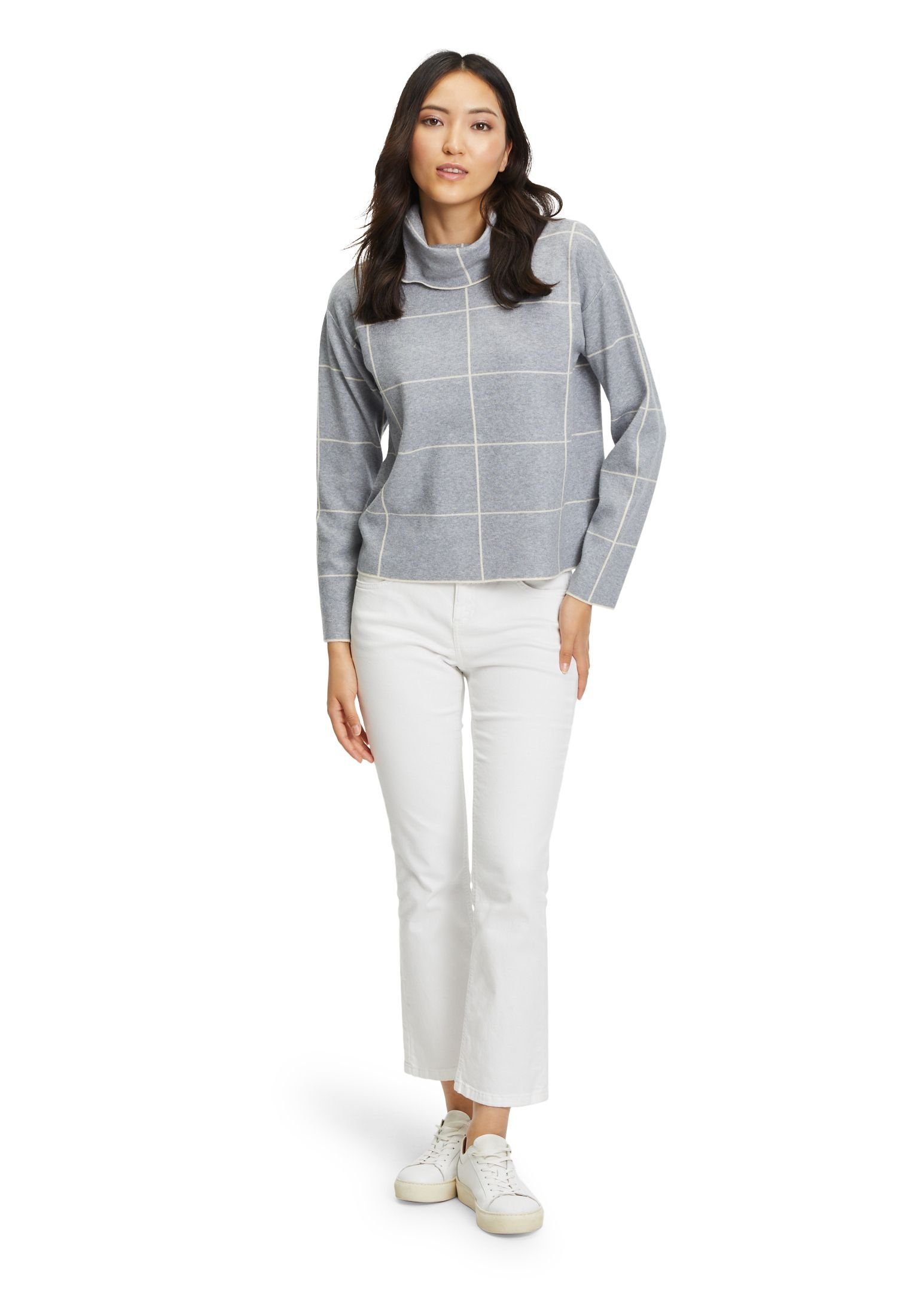 Barclay Strickpullover grey/beige patch Betty