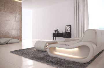 Sofa Dreams Ecksofa Ledercouch Ledersofa Concept L Form lang Sofa Leder, Couch, mit LED, Designersofa mit ergonomischer Rückenlehne