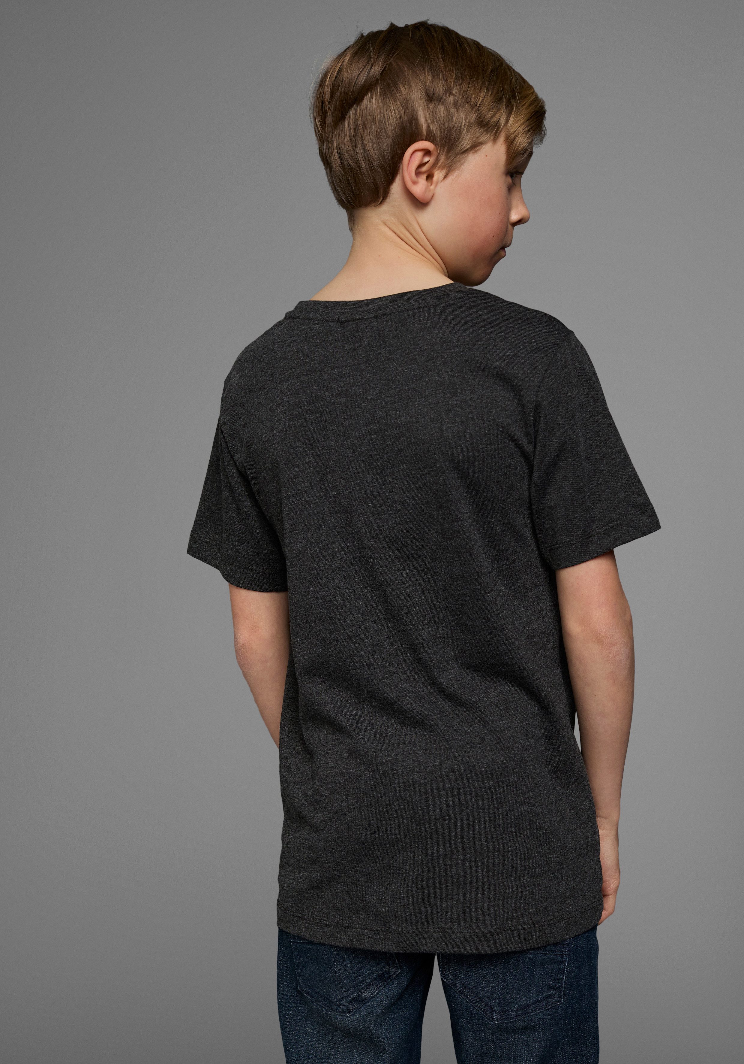 KIDSWORLD T-Shirt Mit Spruch: ZU FRÜH, ZU MÜDE... Kurzarm, Basic-Passform, mit stylischem Print, Rundhalsausschnitt