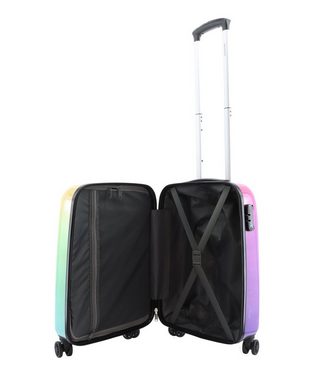 Saxoline® Koffer Spinner 4 Rollen TSA Gr. S/M/L/SET Rainbow, 4 Rollen, TSA-Zahlenschloss