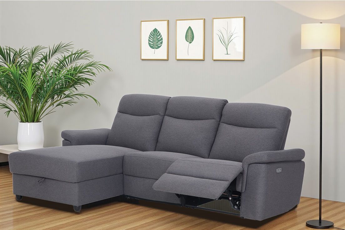 Home affaire Ecksofa "BRIONNE, L-Form, 255cm, manuelle u. elektrische Funkt günstig online kaufen