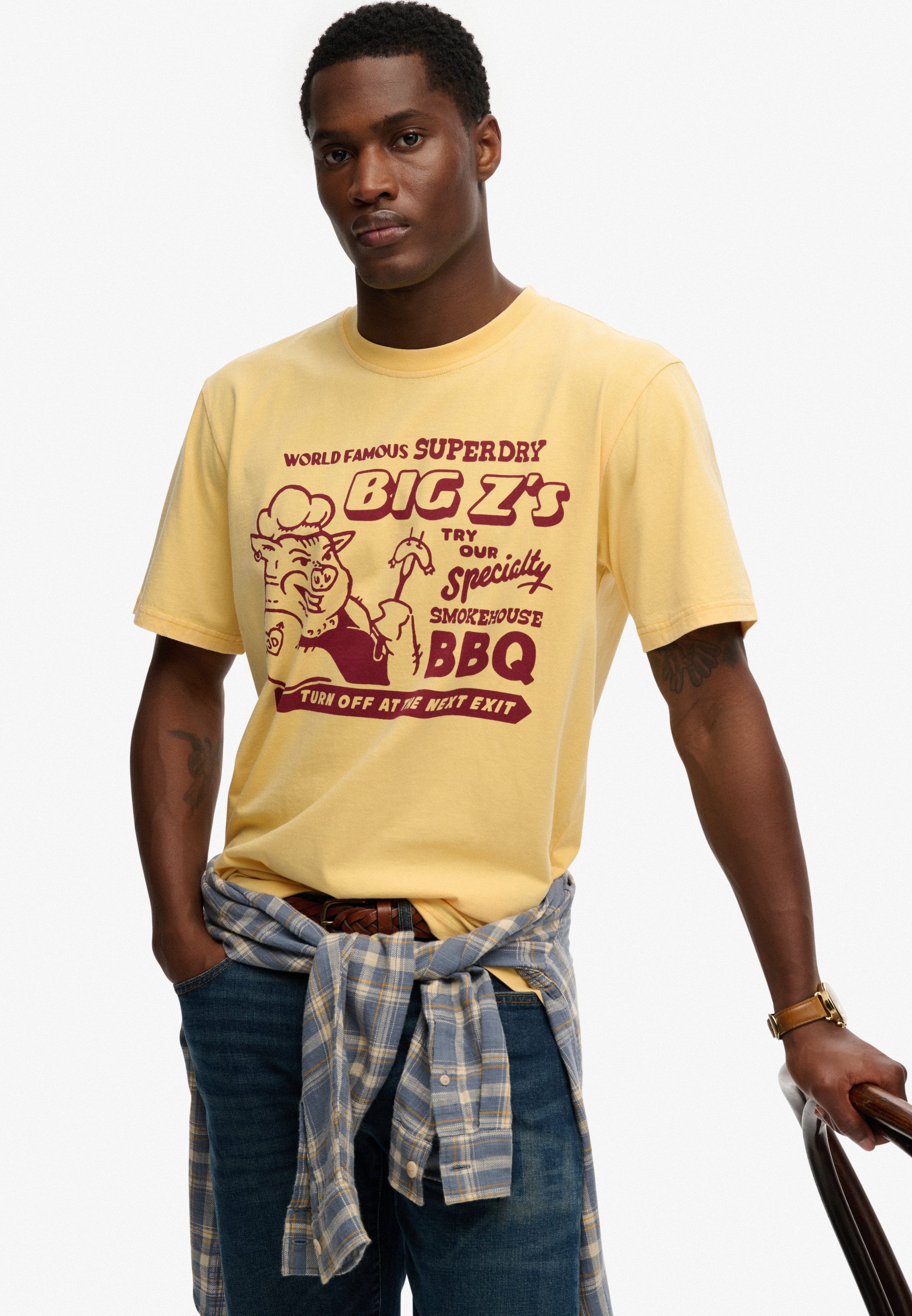 Superdry Rundhalsshirt ROADSIDE TRADE LOOSE TEE