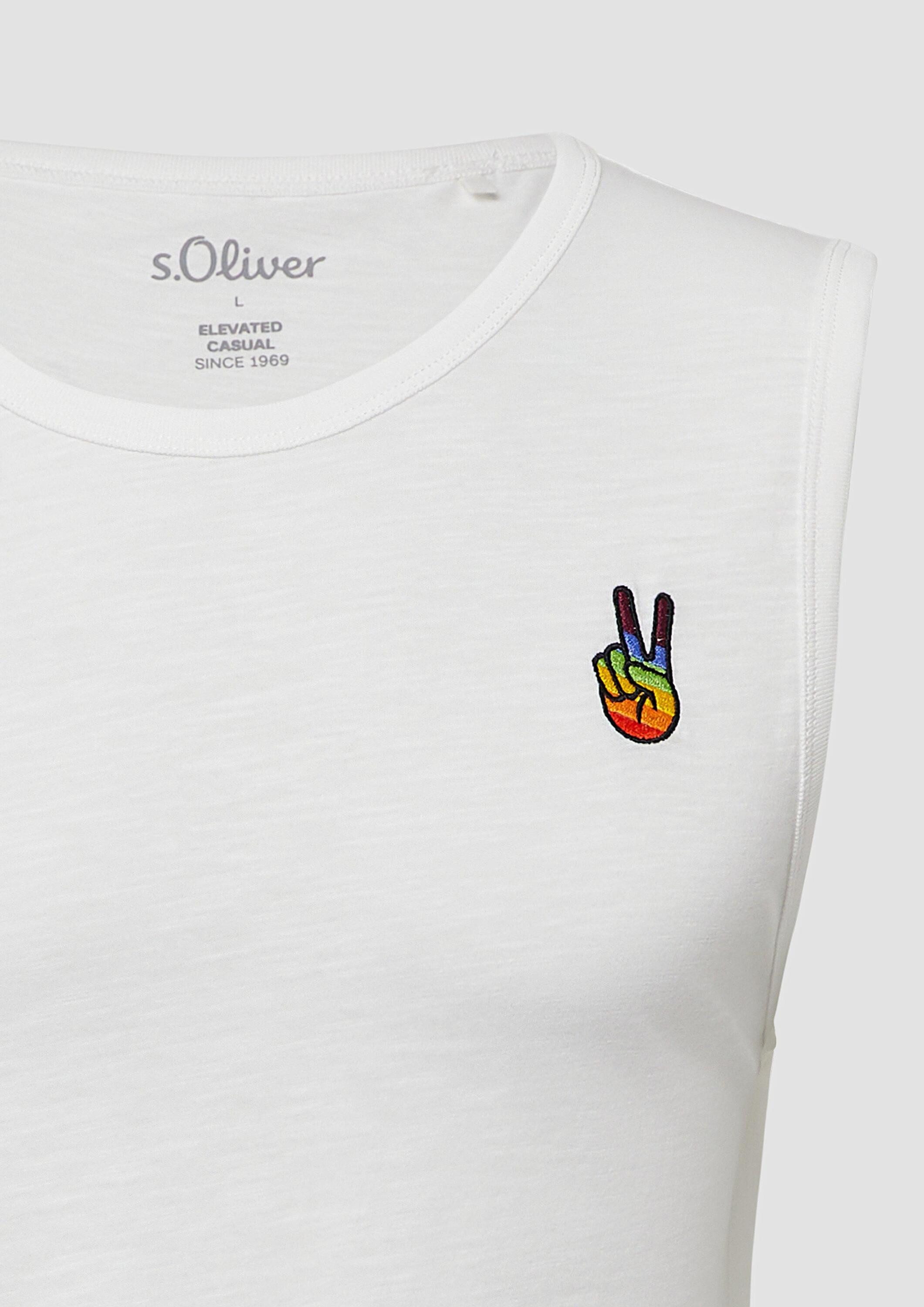 s.Oliver Muskelshirt T-Shirt T-Shirt mit Pride-Motiv