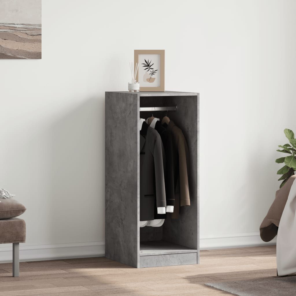 vidaXL Kleiderständer Kleiderschrank Betongrau 48x41x102 cm Holzwerkstoff, (1 St)