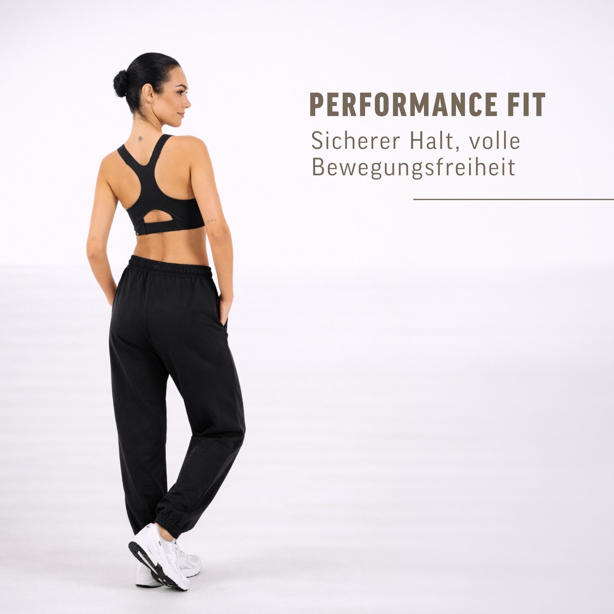 Smilodox Sport-BH Sylva, Top Damen, Bustier, figurbetont mit Cut-Out Rückendetail Shaped Fit, breite Träger, Rundhalsausschnitt, Gym & Training
