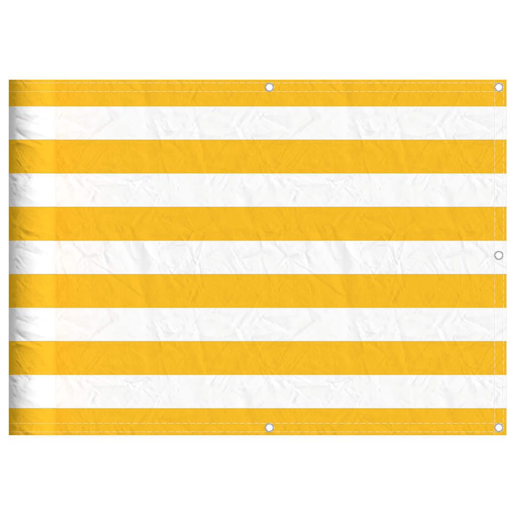 vidaXL Balkonsichtschutz Balkon-Sichtschutz Gelb und Weiß Gestreift 75x1000 cm (1-St)