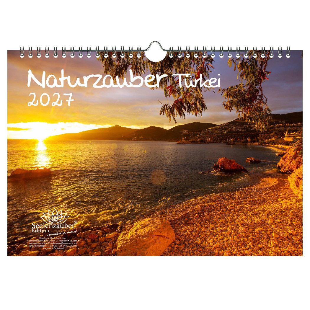 Seelenzauber Wandkalender Naturzauber Türkei DIN A4 Kalender für 2027 Landschaft Reise Strand