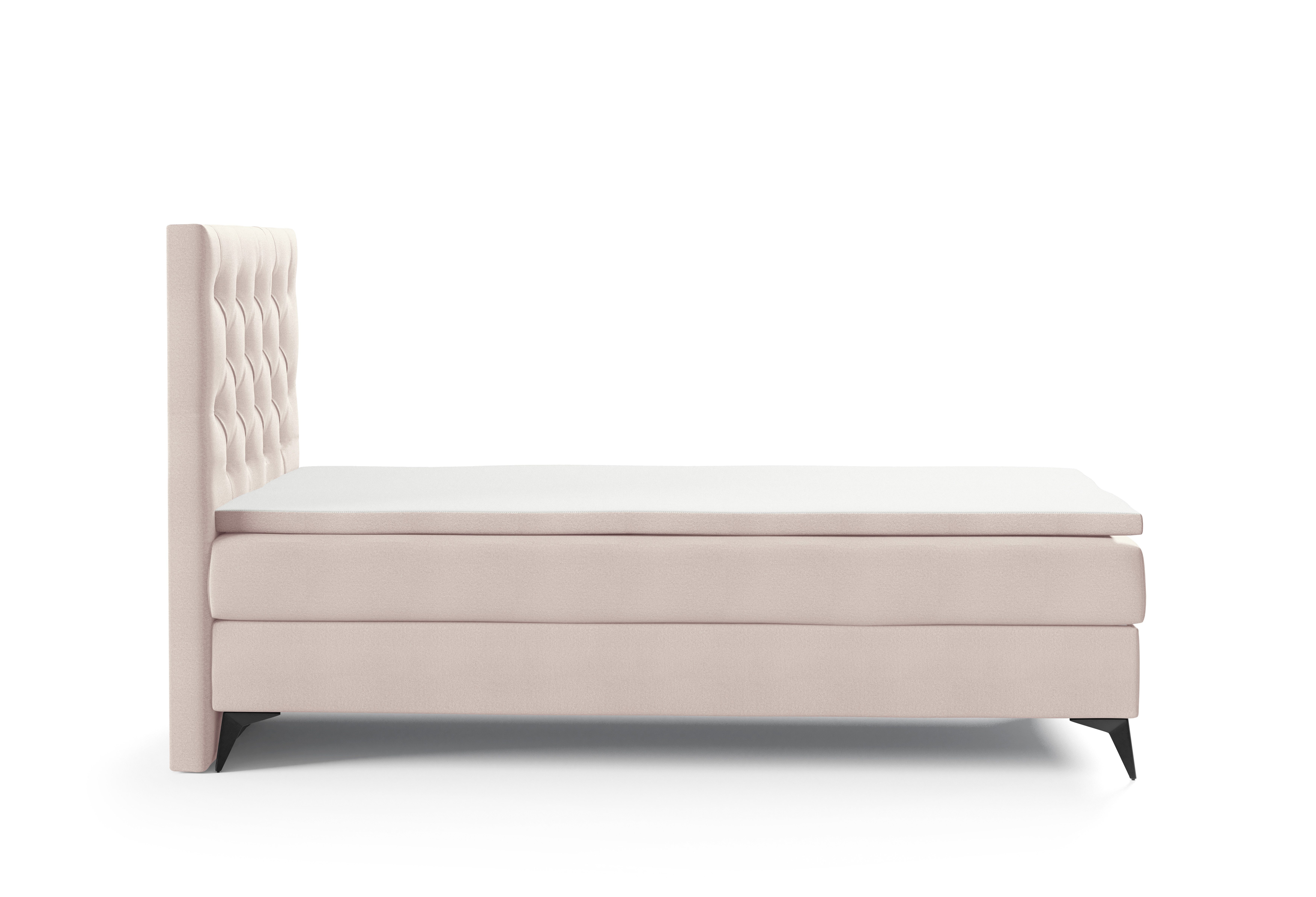 Best for Home Boxspringbett K18 NEO SINGLE Bonellfederkernmatratze mit Komfort Topper H3 (Einzelbett, Polsterbett mit gepolstertes Kopfteil, Jugendbett, Kinderbett versch. Größen, 1-St., 70x200 80x200 90x200 100x200 cm), ergonomischer Liegekomfort, gepolstertes Kopfteil