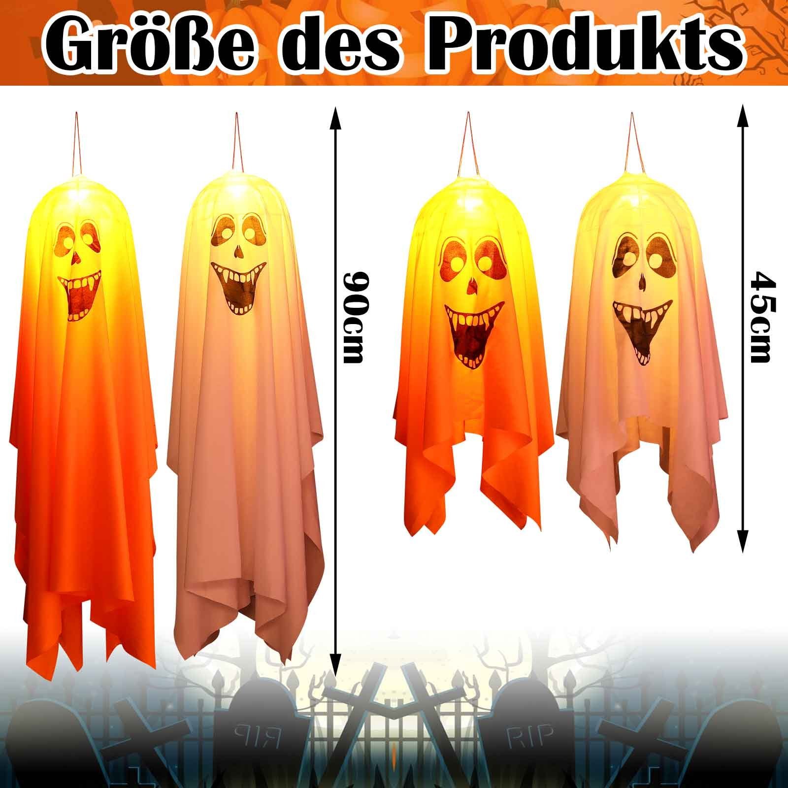 Dekofigur Haus Dekoration gelbem Requisiten Halloween Zauberer Hängendes (1 Bar Orange für Party St), Geistertuch, Licht, Horror mit Rosnek