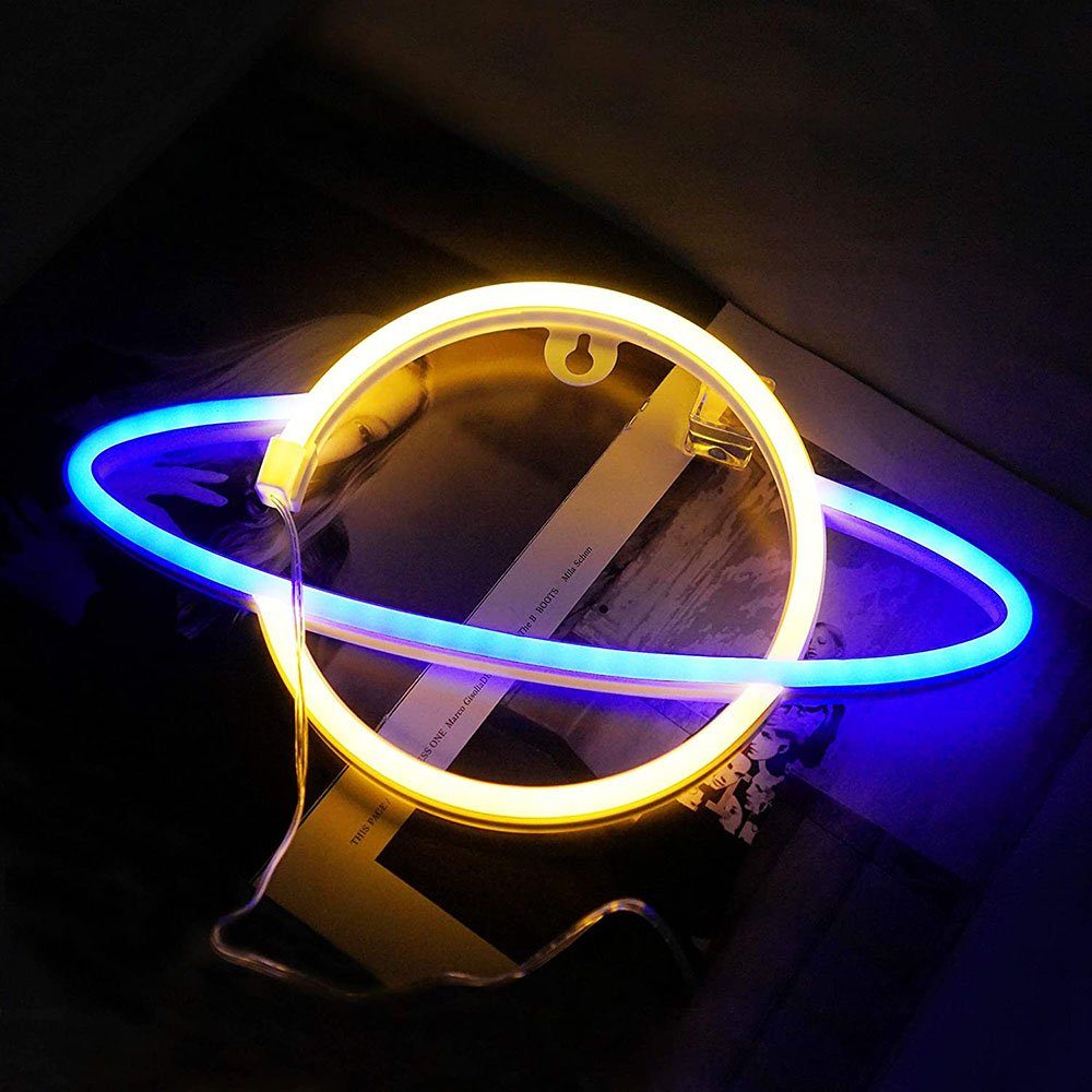 Rosnek LED Dekolicht Planet Moon, für Wand Shop Schlafzimmer Bar Party Weih günstig online kaufen