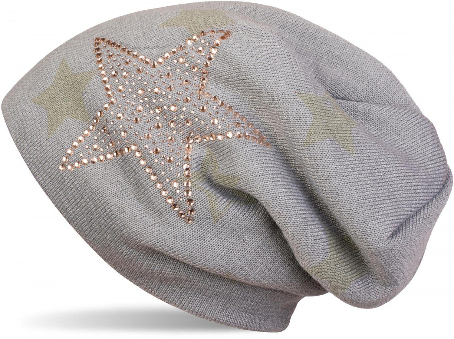 styleBREAKER Strickmütze Feinstrick Beanie mit Strass günstig online kaufen