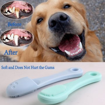 COOL-i ® Tierzahnbürste, Fingerabdeckung für Hundezahnbürsten aus Silikon (6er-Pack)