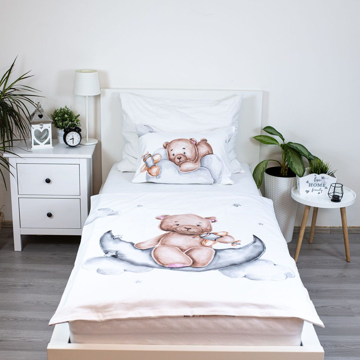 Jerry Fabrics Kinderbettwäsche Teddybär Kinderbettwäsche Mond günstig online kaufen