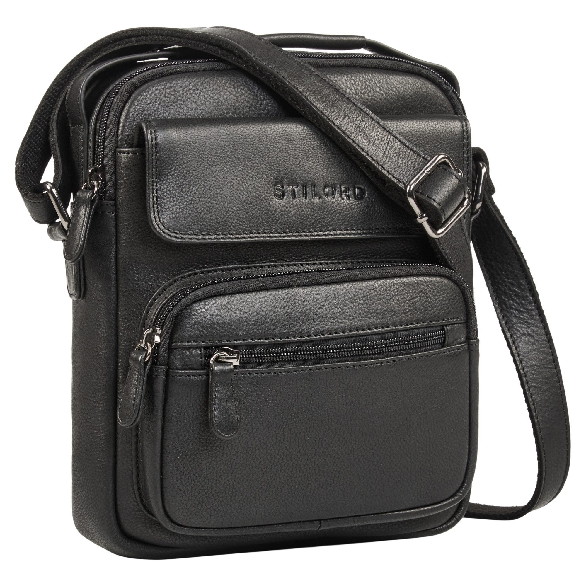 STILORD Schultertasche "Amir" Umhängetasche Leder Kleine Ledertasche Herren Männerhandtasche