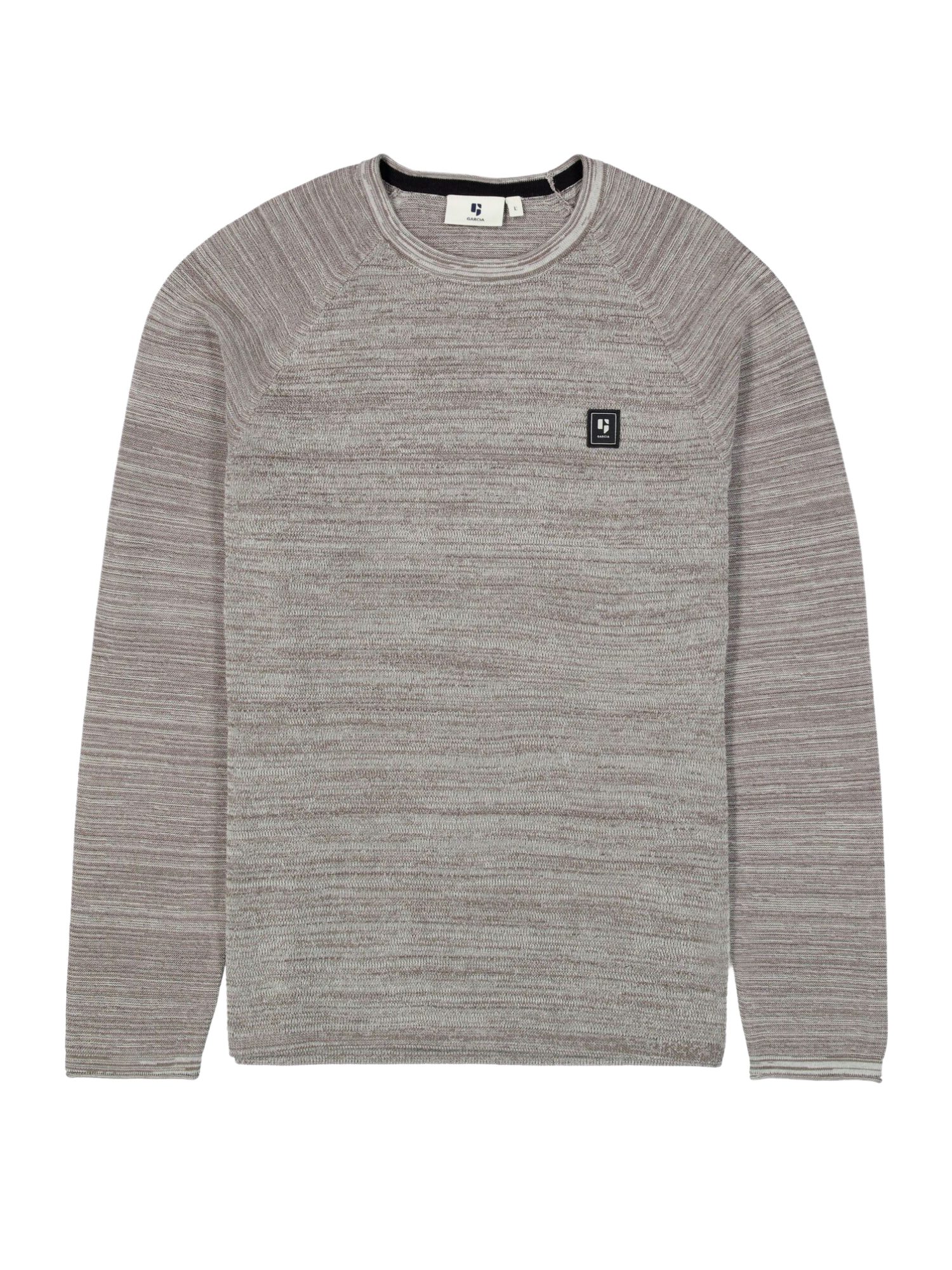 Garcia Strickpullover grau,Freizeit,Baumwolle,Unifarben,Rundhals,Langarm,Regular Fit