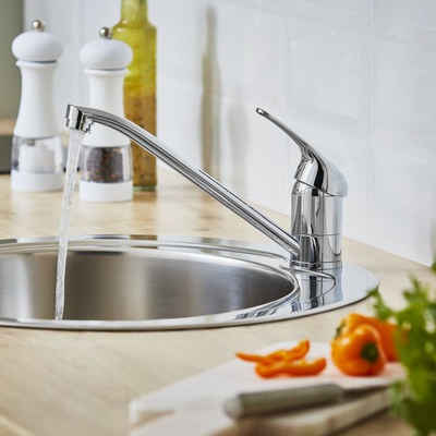 Faizee Möbel Küchenarmatur »Waschbecken Wasserhahn Chrom Badzimmer Mischbatterie Einhebelmischer Armatur«