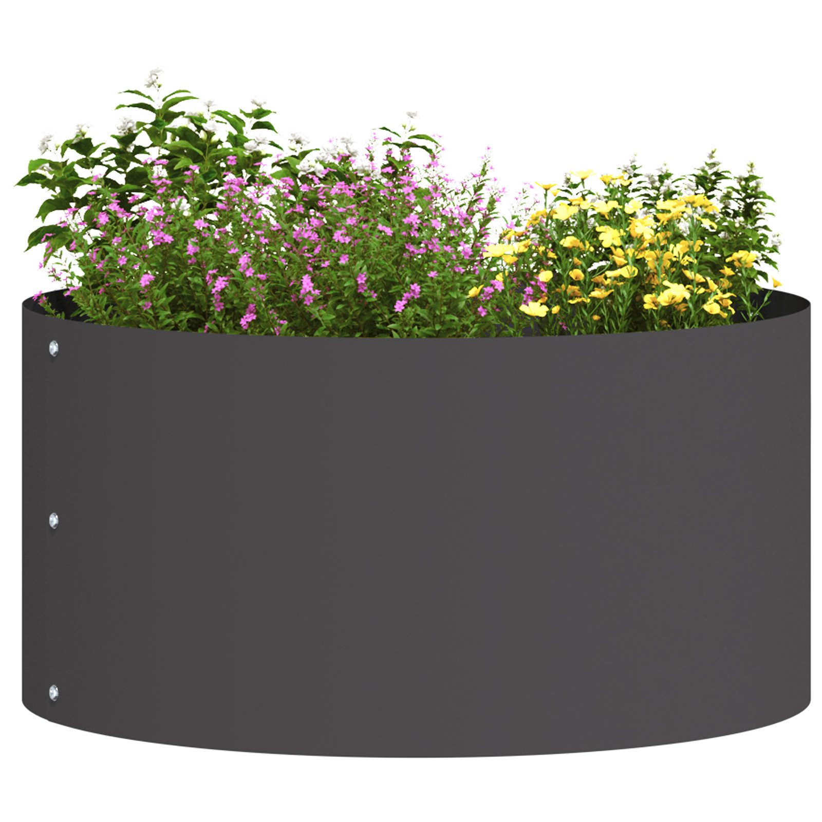 vidaXL Blumentopf Großer Schwarzer Metalltopf Schwarz günstig online kaufen
